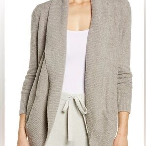 Barefoot Dreams Circle Cardi Cardigan Tan Cozychic Sweater. Medium